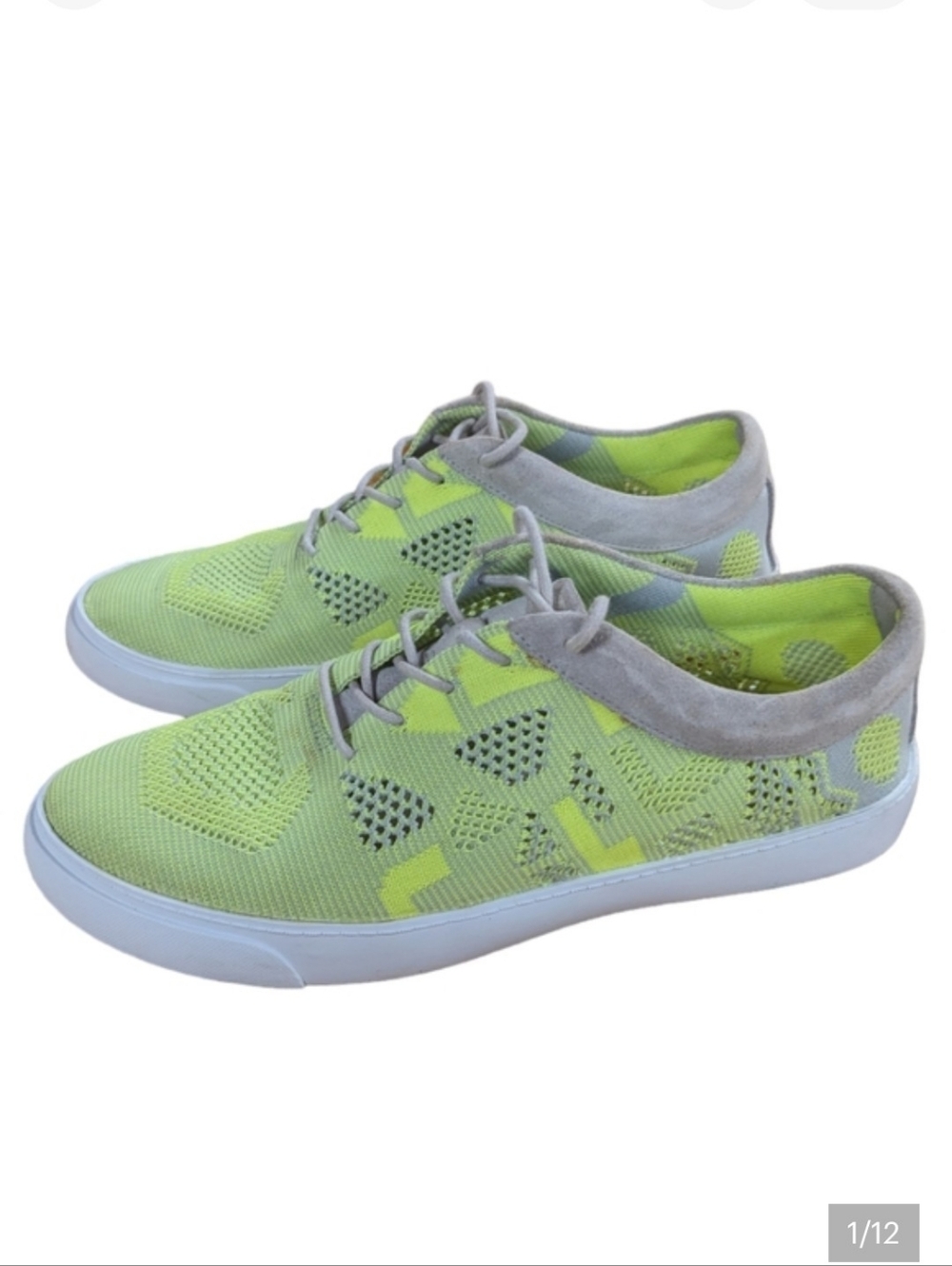 Clarks Somerset Glove Glitter Neon Green Sneakers Size 8.5